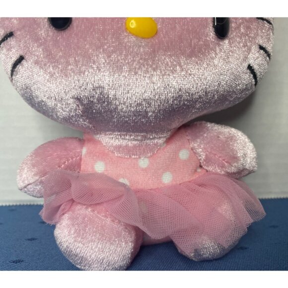 Ty Beanie Babies 7" Plush Pink Velvet Hello Kitty Ballerina Polka Dot Tutu 2014 - Picture 3 of 7